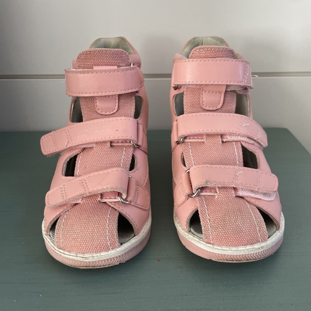 Princepard Kids Orthopedic Sneakers Pink Hook Loop Toddler Shoes EU25 - Picture 4 of 12